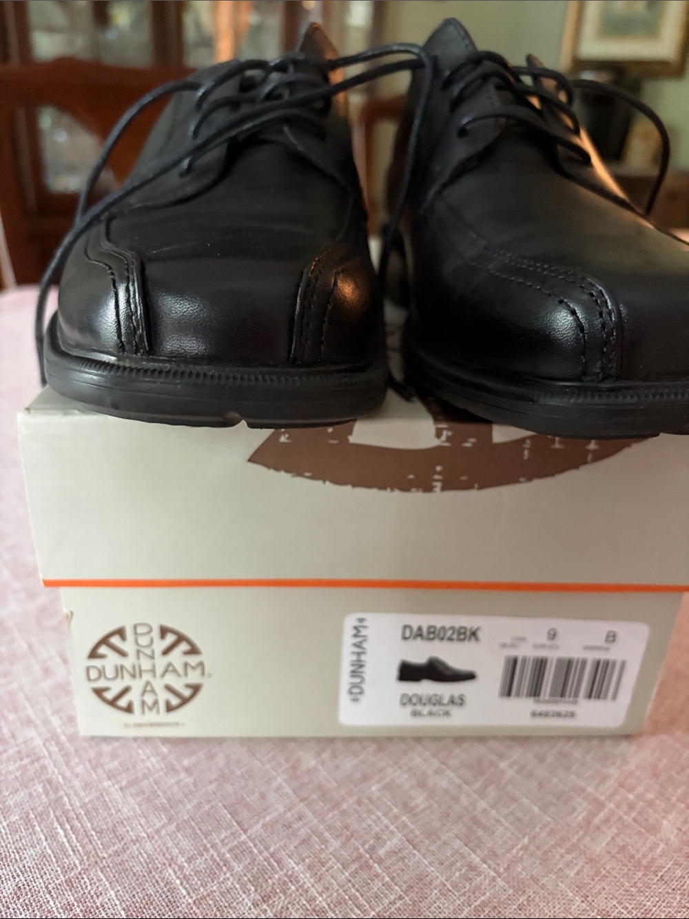 Dunham Men's Black Oxford Lace-Up Dress Shoes